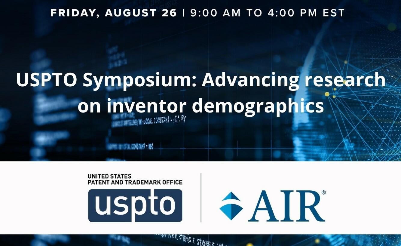 title of the symposium, "uspto symposium: advancing research on inventor demographics"
